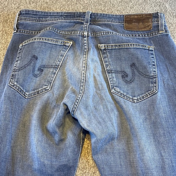 AG Adriano Goldschmied Men's Slim Straight Jeans - Blue - Picture 6 of 10